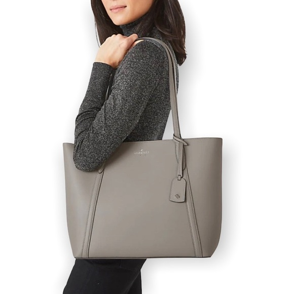Kate Spade Cara Large Unique Nimbus Grey Tote - Picture 1 of 6